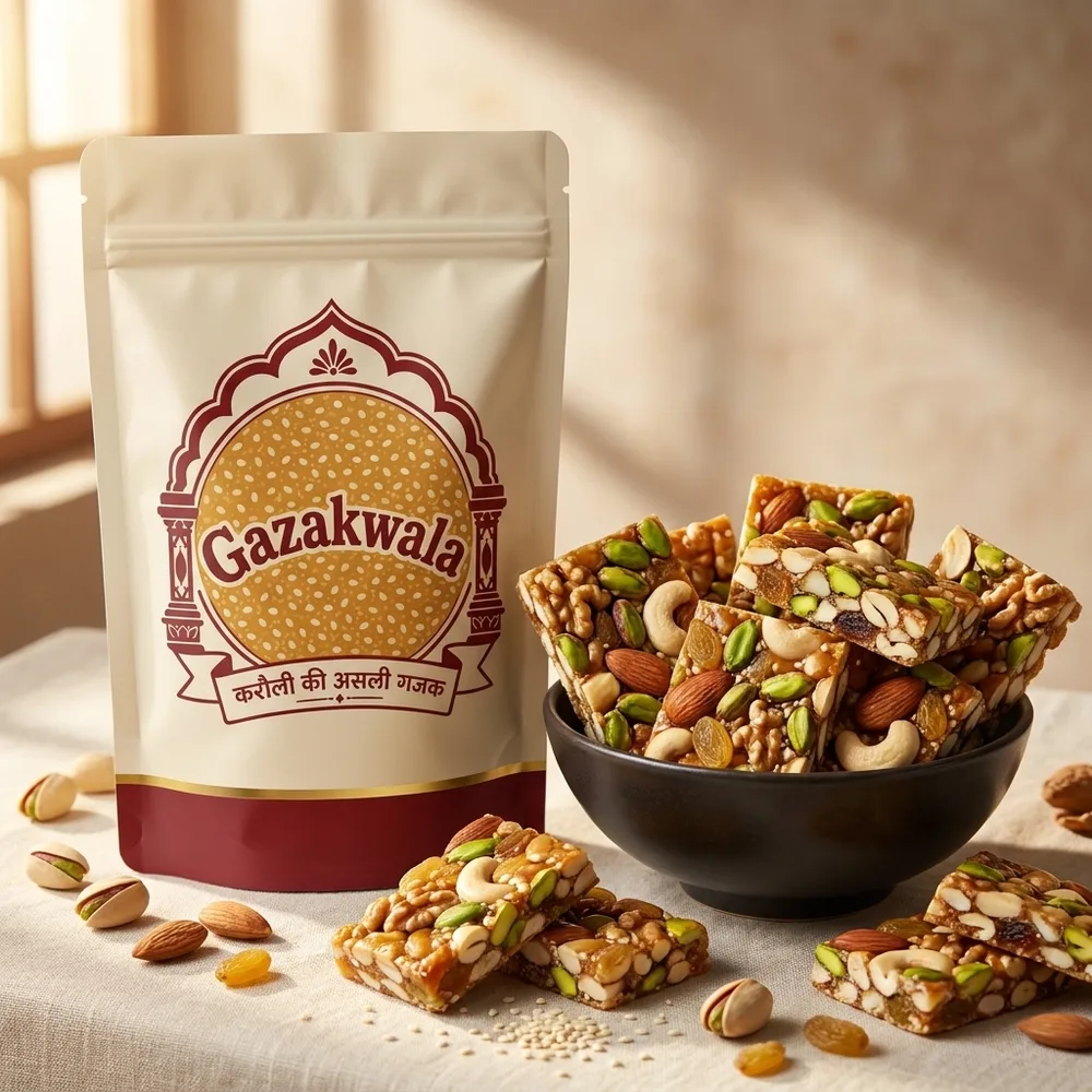 Dry Fruit Chikki — ड्राई फ्रूट चिक्की — jaggery chikki from Karauli, Rajasthan