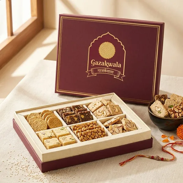 Gazakwala Gift Box (Assorted) — गजकवाला उपहार बॉक्स — traditional gazak from Karauli