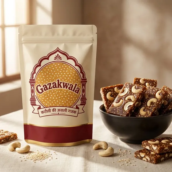 Gud Kaju Gazak — गुड़ काजू गजक — traditional gazak from Karauli